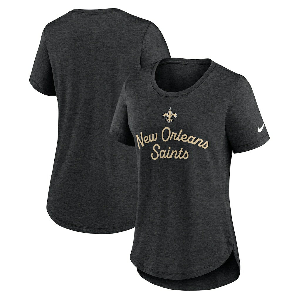 New Orleans Saints Women's Script Tri-Blend T-Shirt | NFL Outlet
