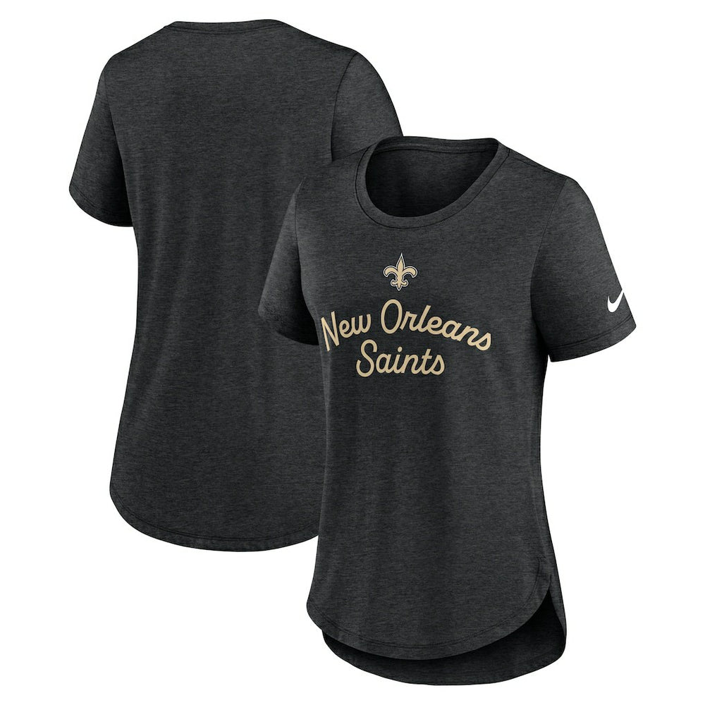 New Orleans Saints Women's Script Tri-Blend T-Shirt | NFL Outlet