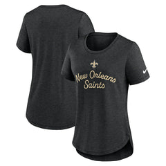 New Orleans Saints Women's Script Tri-Blend T-Shirt | NFL Outlet