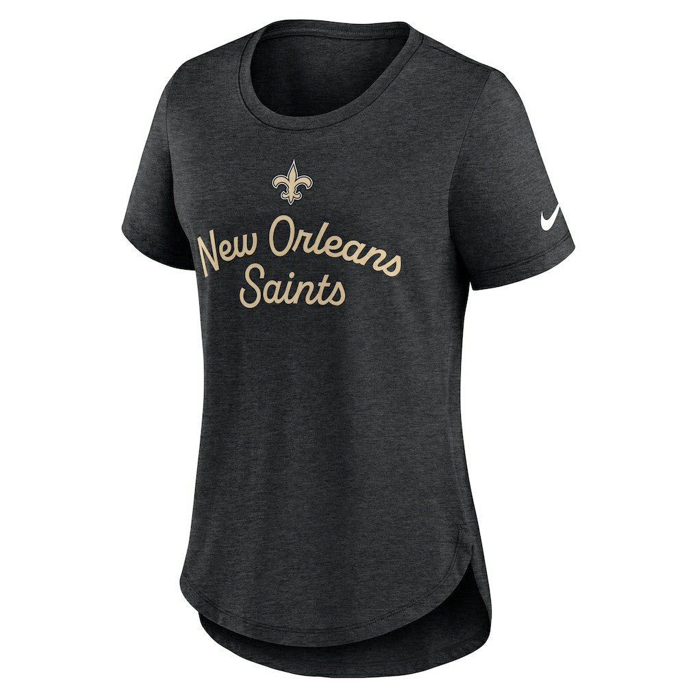 New Orleans Saints Women's Script Tri-Blend T-Shirt | NFL Outlet