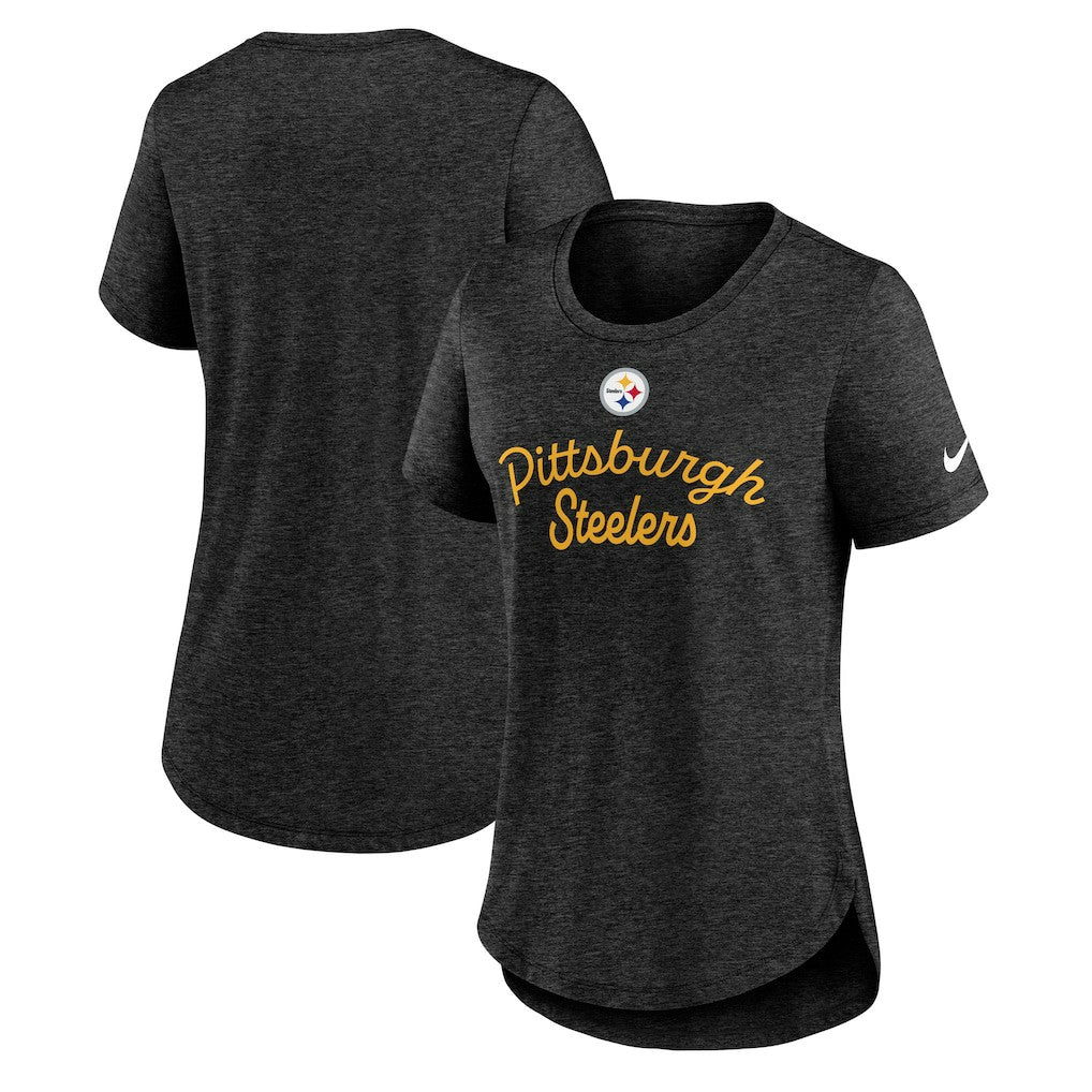 Pittsburgh Steelers Women's Script Tri-Blend T-Shirt | NFL Sale