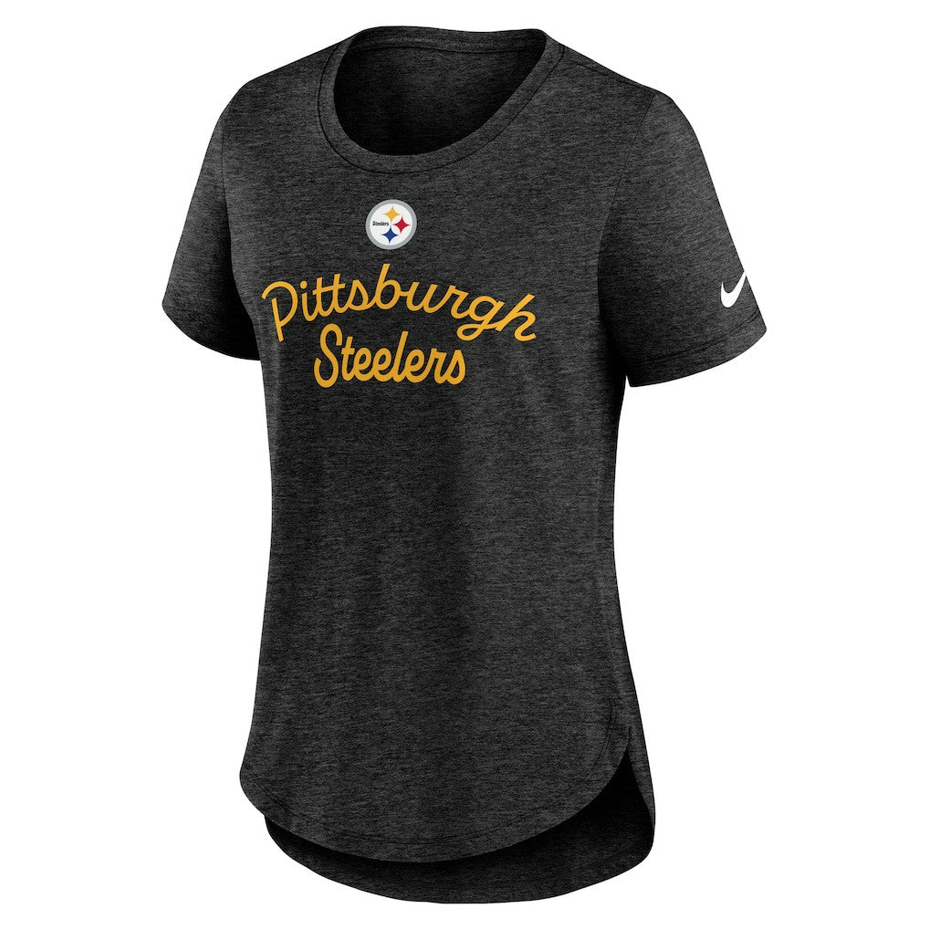 Pittsburgh Steelers Women's Script Tri-Blend T-Shirt | NFL Sale