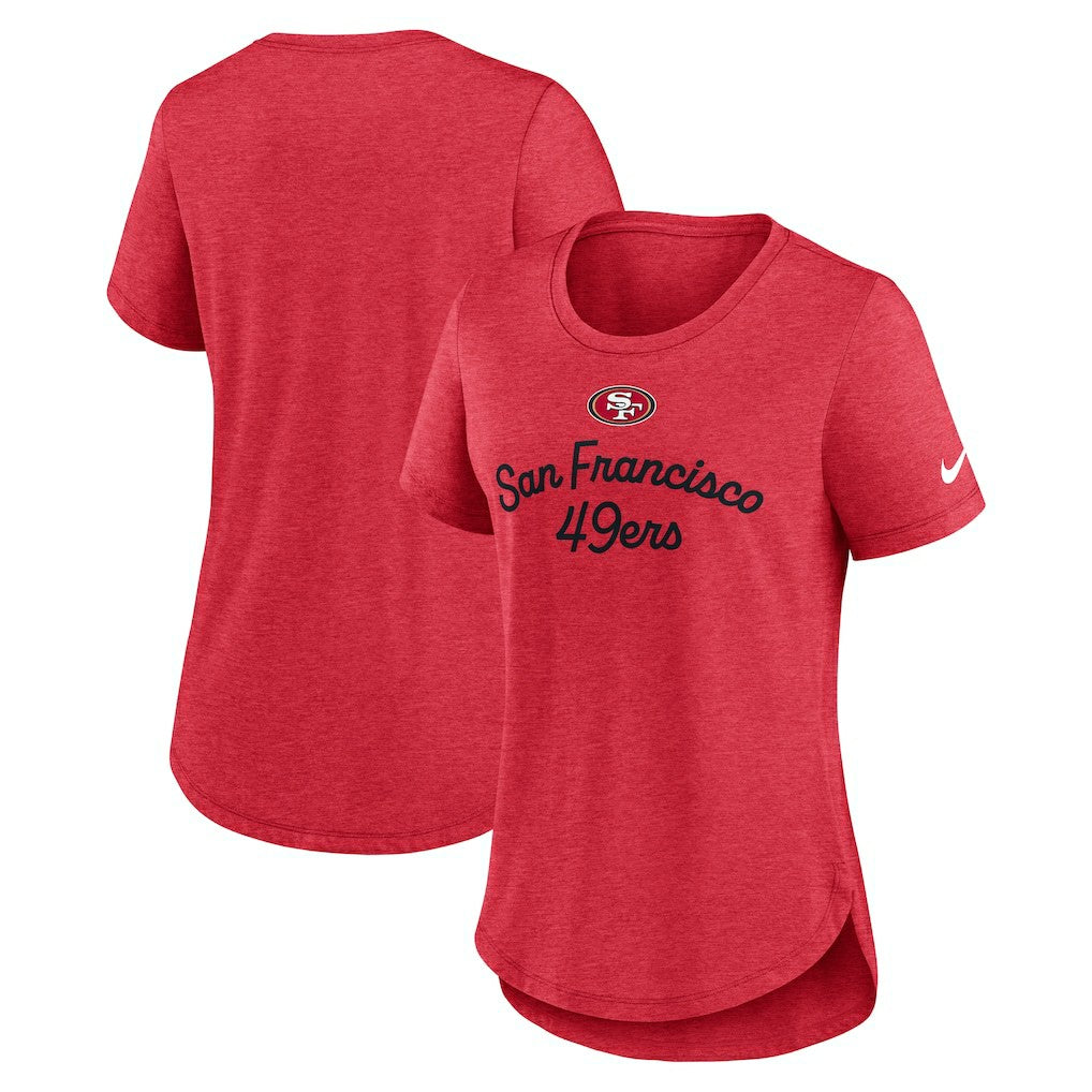 San Francisco 49ers Women's Script Tri-Blend T-Shirt | NFL Sale