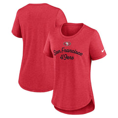 San Francisco 49ers Women's Script Tri-Blend T-Shirt | NFL Sale