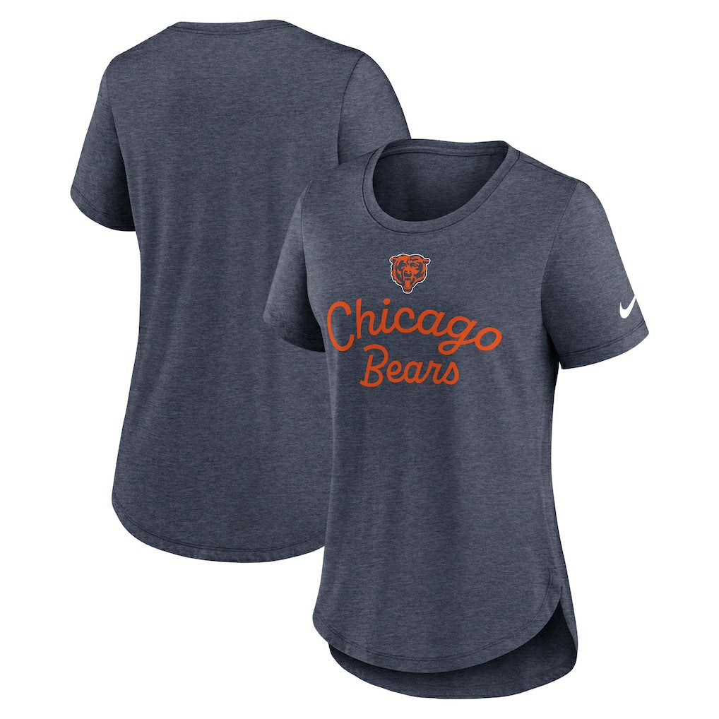 Chicago Bears Women's Script Tri-Blend T-Shirt | NFL Outlet