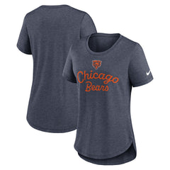 Chicago Bears Women's Script Tri-Blend T-Shirt | NFL Outlet