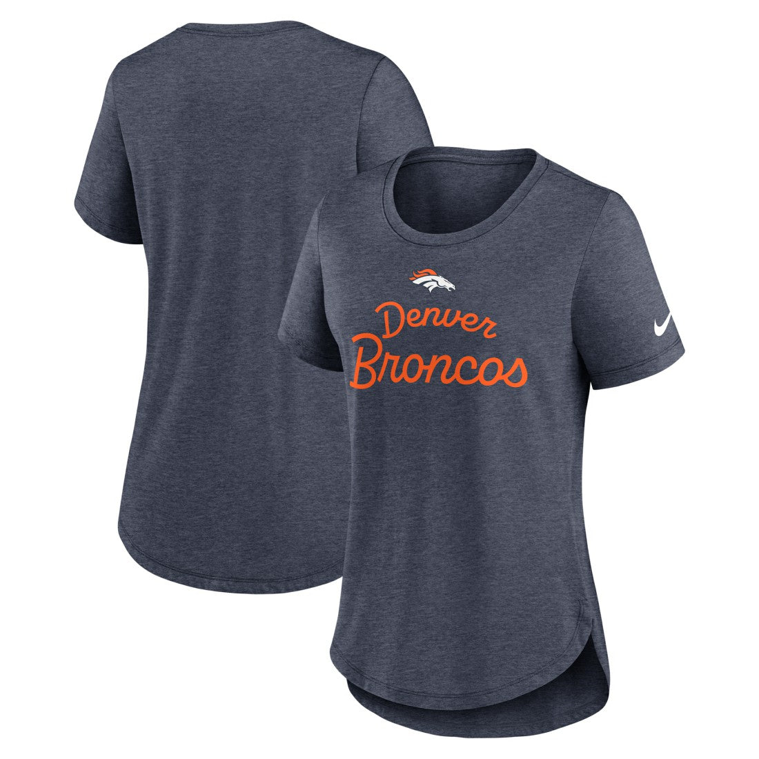 Denver Broncos Women's Script Tri-Blend T-Shirt | NFL Discount