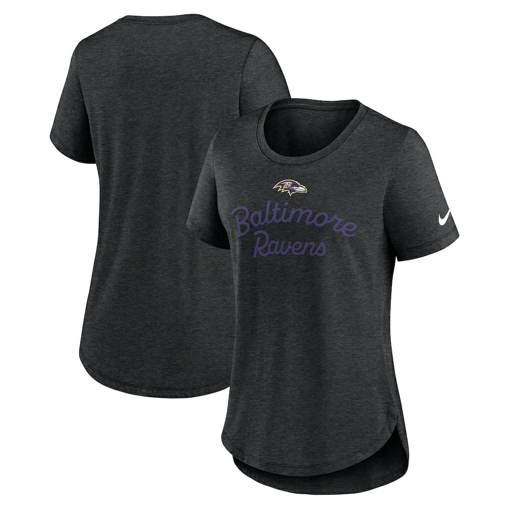 Baltimore Ravens Women's Script Tri-Blend T-Shirt | NFL On sale