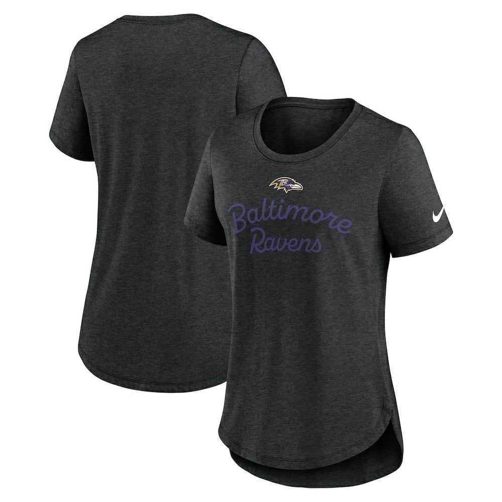 Baltimore Ravens Women's Script Tri-Blend T-Shirt | NFL On sale