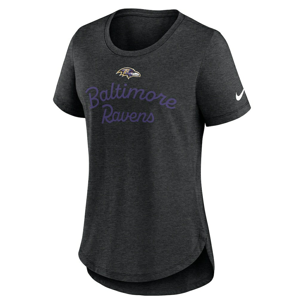 Baltimore Ravens Women's Script Tri-Blend T-Shirt | NFL On sale