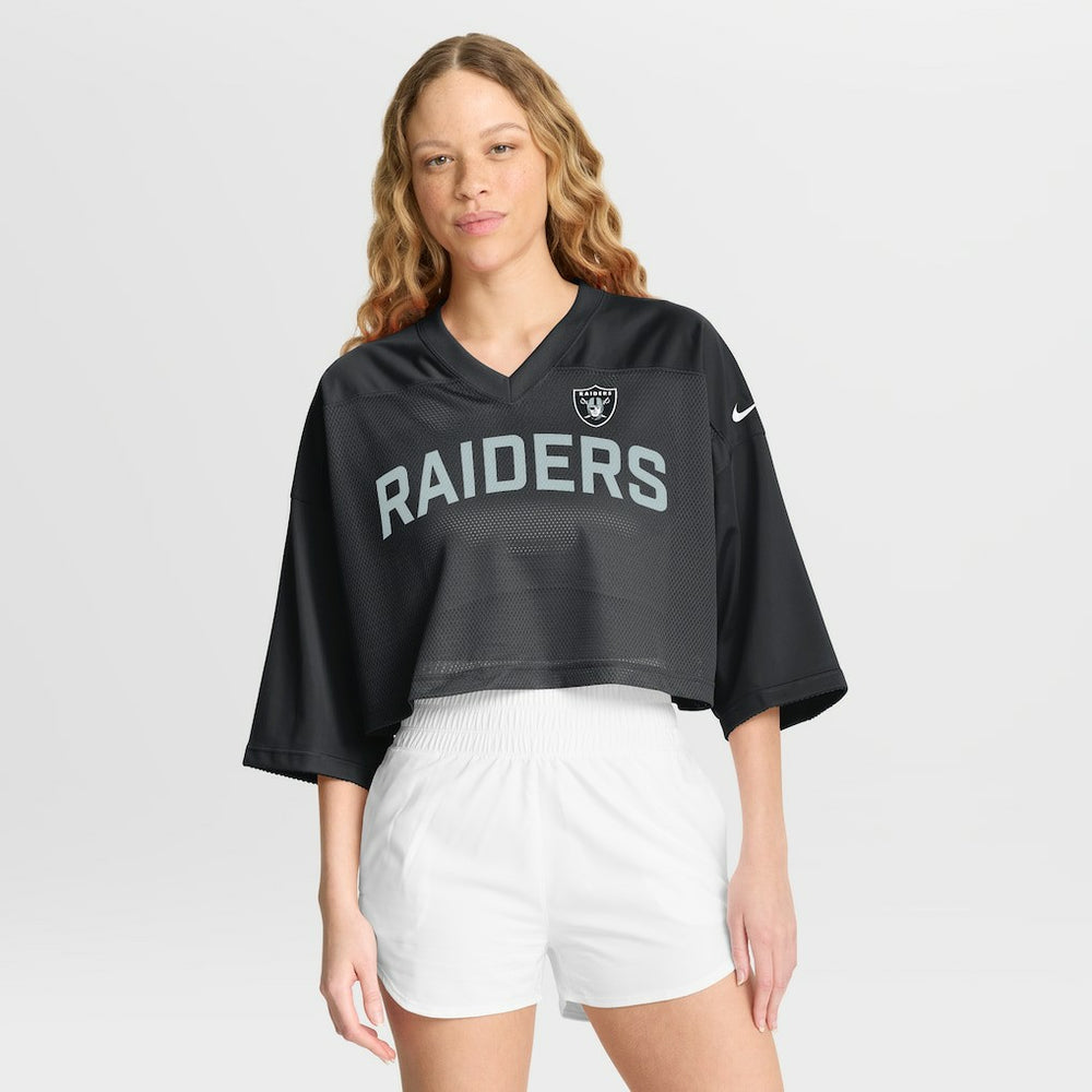Las Vegas Raiders Women's Primetime Cropped Mesh Dri-FIT Fashion Jersey | NFL On sale
