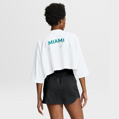 Miami Dolphins Women's Primetime Cropped Mesh Dri-FIT Fashion Jersey | NFL Hot