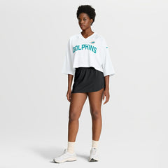 Miami Dolphins Women's Primetime Cropped Mesh Dri-FIT Fashion Jersey | NFL Hot