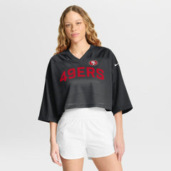 San Francisco 49ers Women's Primetime Cropped Mesh Dri-FIT Fashion Jersey | NFL Sale