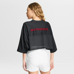 San Francisco 49ers Women's Primetime Cropped Mesh Dri-FIT Fashion Jersey | NFL Sale