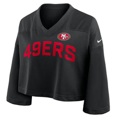 San Francisco 49ers Women's Primetime Cropped Mesh Dri-FIT Fashion Jersey | NFL Sale
