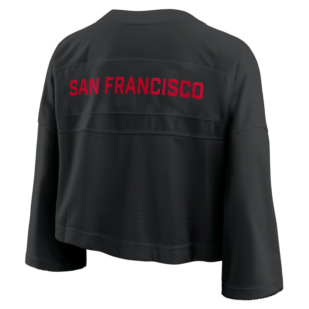 San Francisco 49ers Women's Primetime Cropped Mesh Dri-FIT Fashion Jersey | NFL Sale