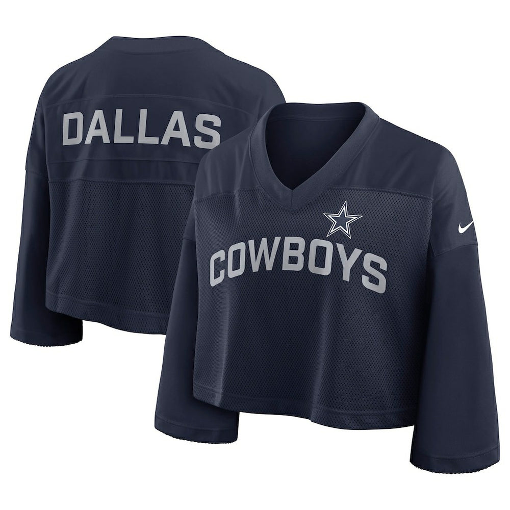 Dallas Cowboys Women's Primetime Cropped Mesh Dri-FIT Fashion Jersey | NFL Hot