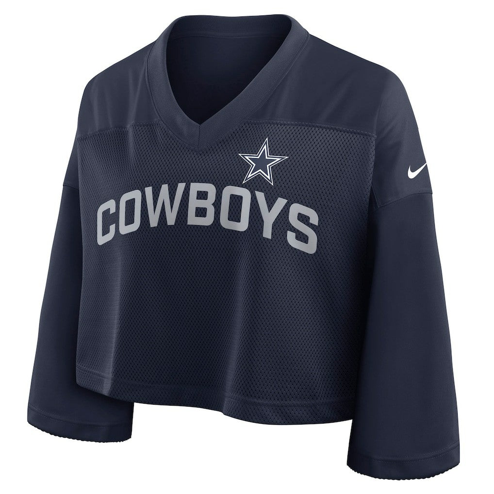 Dallas Cowboys Women's Primetime Cropped Mesh Dri-FIT Fashion Jersey | NFL Hot