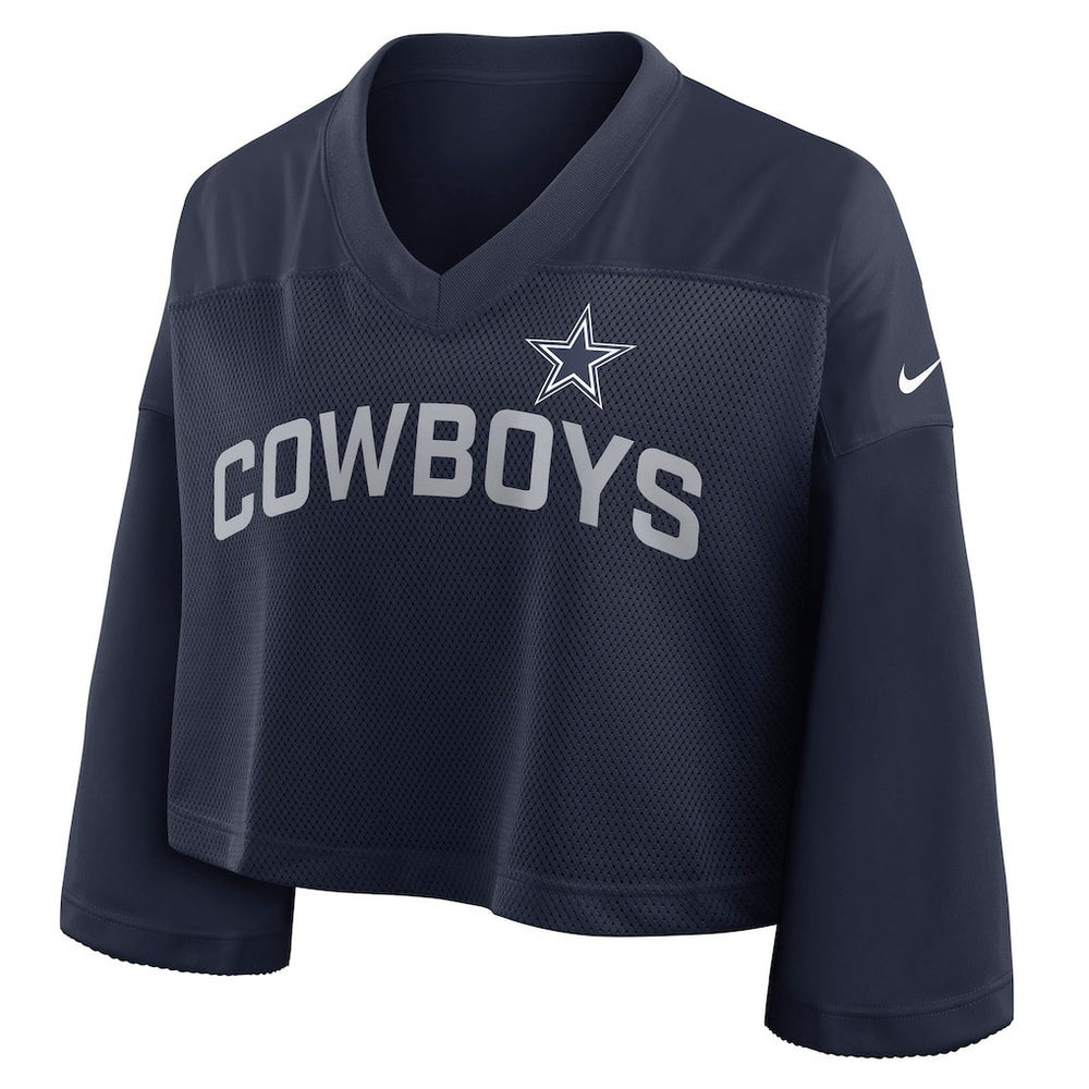 Dallas Cowboys Women's Primetime Cropped Mesh Dri-FIT Fashion Jersey | NFL Hot