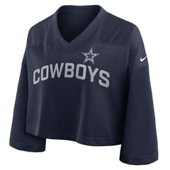 Dallas Cowboys Women's Primetime Cropped Mesh Dri-FIT Fashion Jersey | NFL Hot