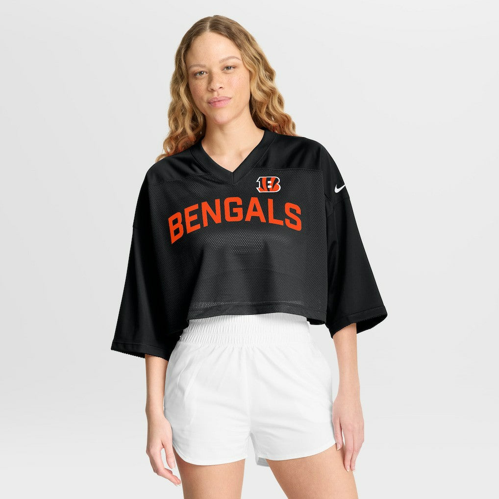 Cincinnati Bengals Women's Primetime Cropped Mesh Dri-FIT Fashion Jersey | NFL On sale