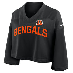 Cincinnati Bengals Women's Primetime Cropped Mesh Dri-FIT Fashion Jersey | NFL On sale