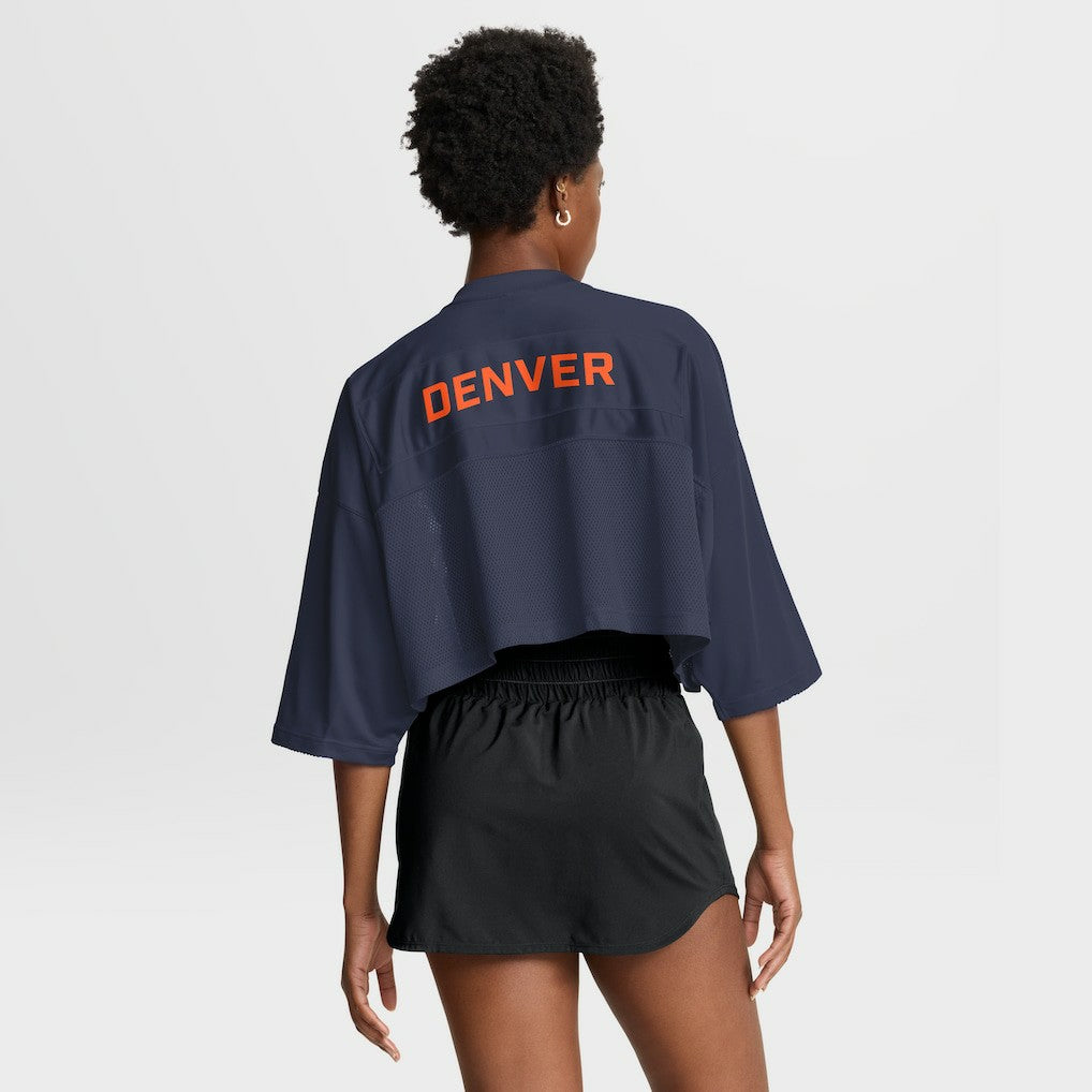 Denver Broncos Women's Primetime Cropped Mesh Dri-FIT Fashion Jersey | NFL Outlet
