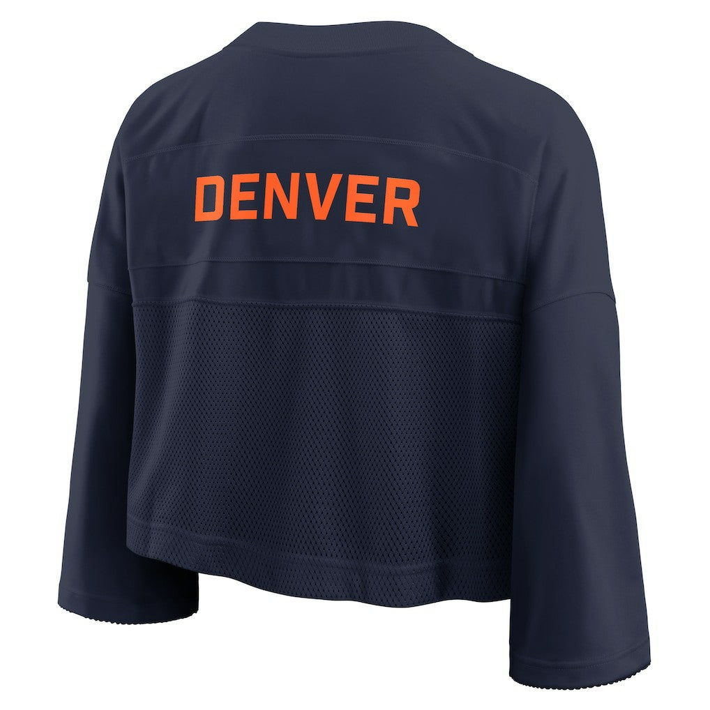 Denver Broncos Women's Primetime Cropped Mesh Dri-FIT Fashion Jersey | NFL Outlet