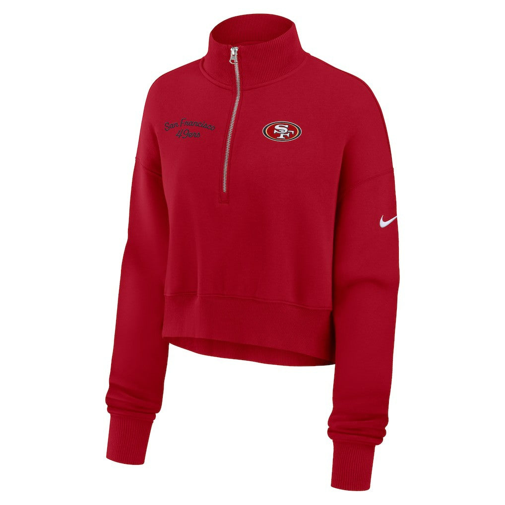 San Francisco 49ers Women's Primetime Phoenix Half-Zip Sweatshirt | NFL Outlet