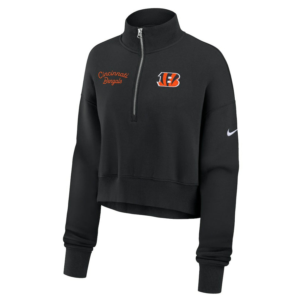 Cincinnati Bengals Women's Primetime Phoenix Half-Zip Sweatshirt | NFL Outlet