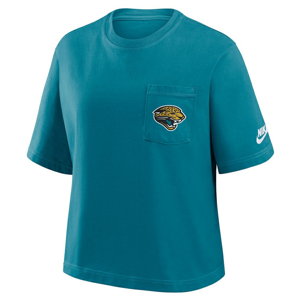 Jacksonville Jaguars Women's Rewind Pocket Boxy T-Shirt | NFL Online