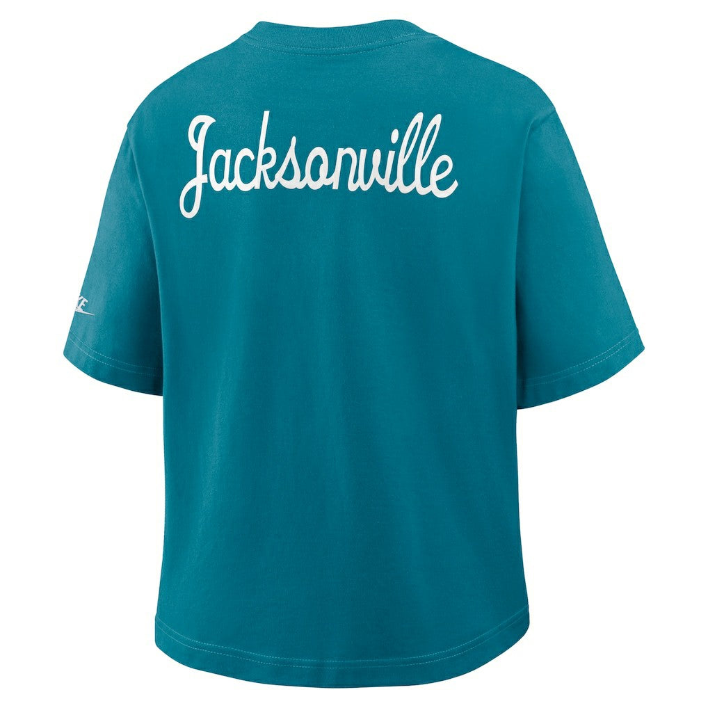 Jacksonville Jaguars Women's Rewind Pocket Boxy T-Shirt | NFL Online