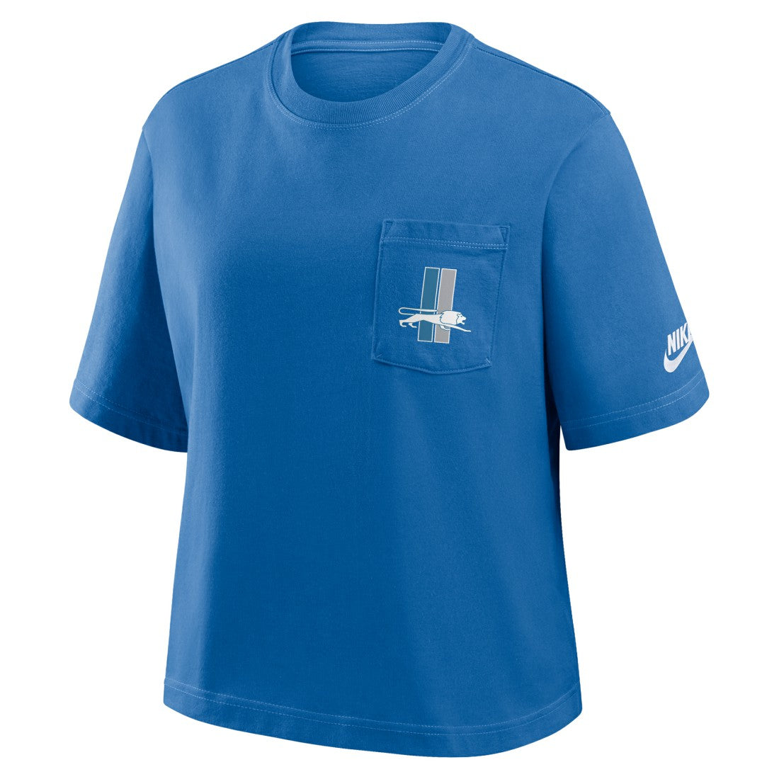Detroit Lions Women's Rewind Pocket Boxy T-Shirt | NFL Outlet