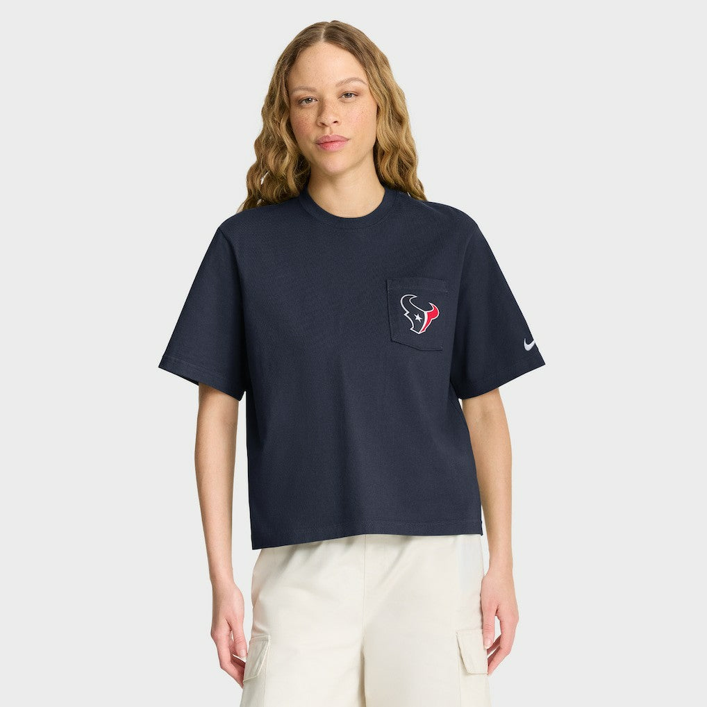 Houston Texans Women's Rewind Pocket Boxy T-Shirt | NFL US