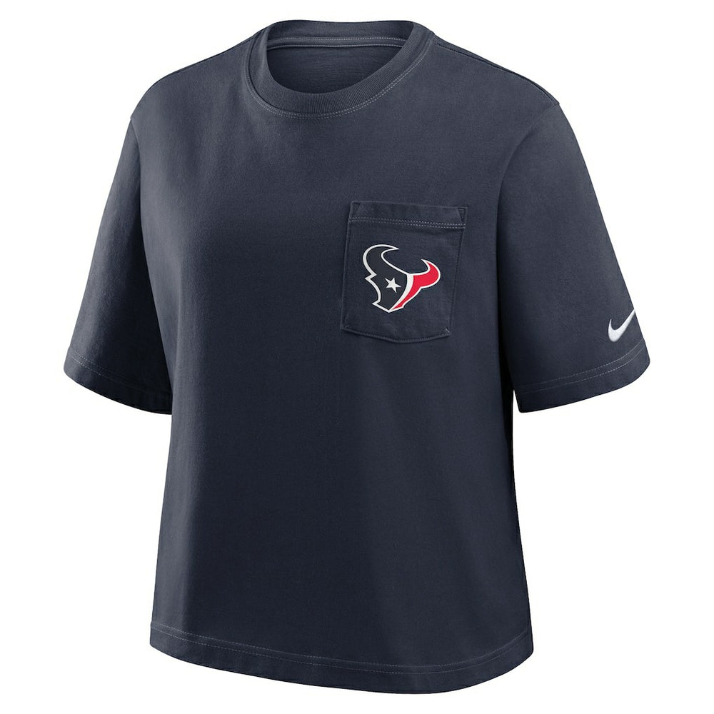 Houston Texans Women's Rewind Pocket Boxy T-Shirt | NFL US