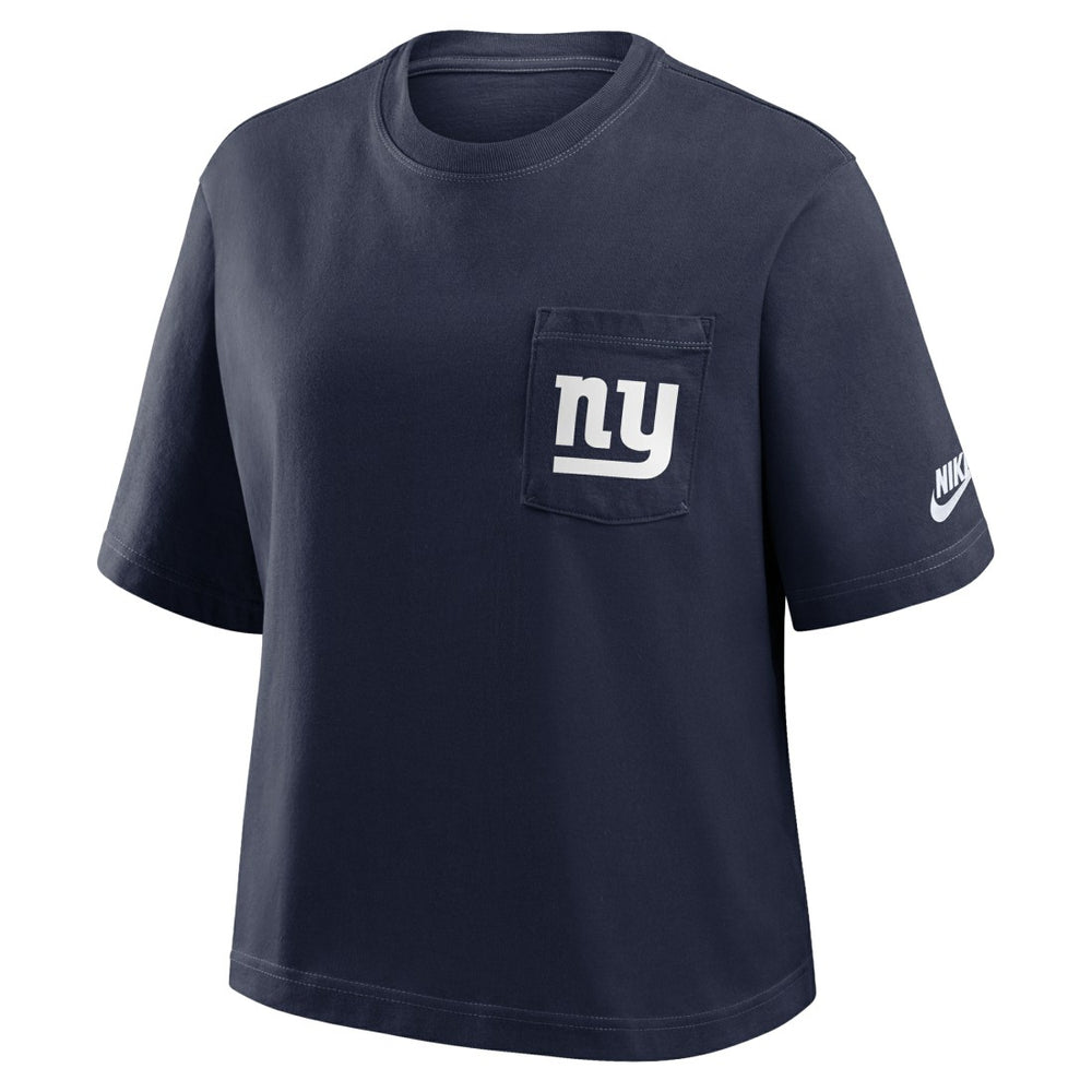 New York Giants Women's Rewind Pocket Boxy T-Shirt | NFL Online