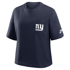 New York Giants Women's Rewind Pocket Boxy T-Shirt | NFL Online