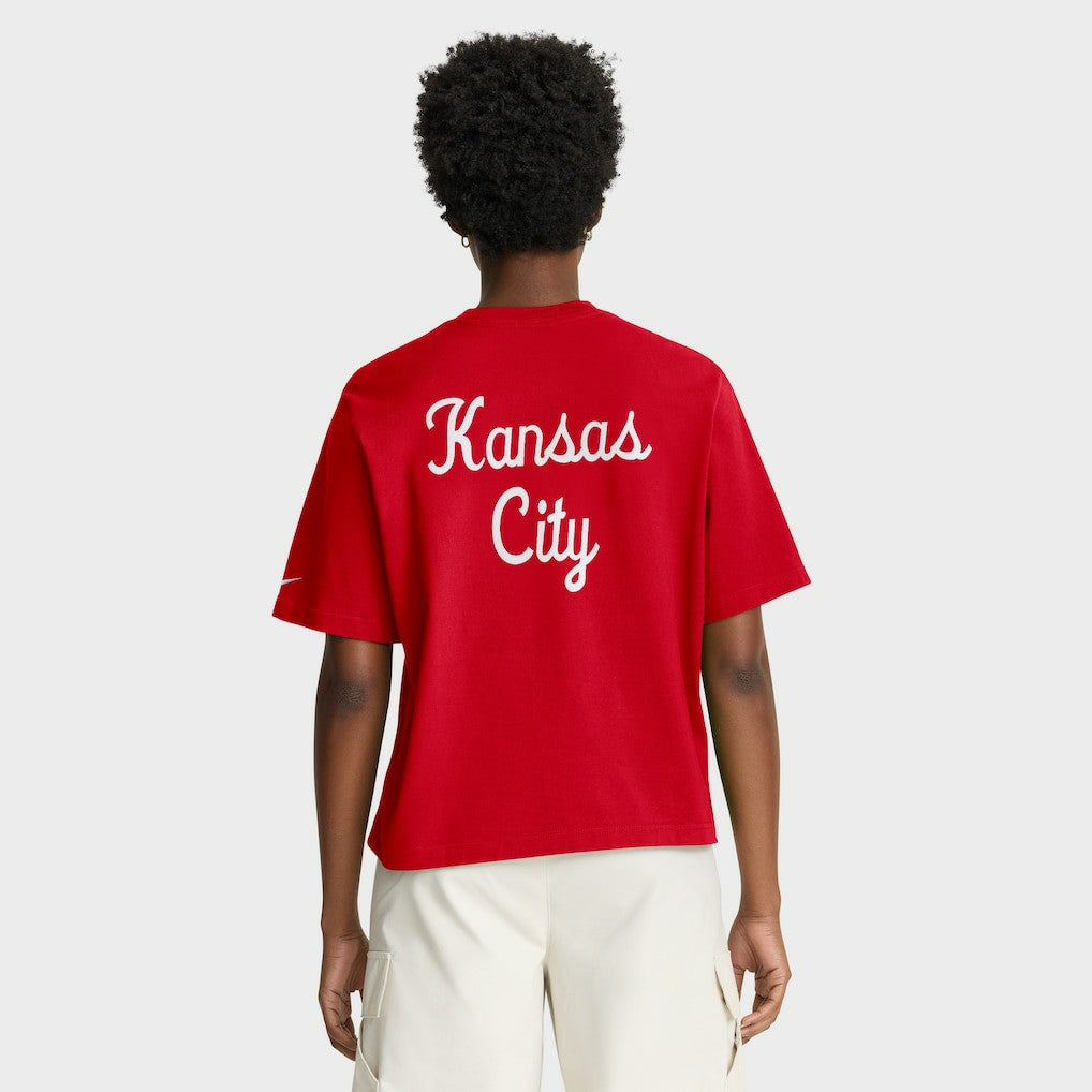 Kansas City Chiefs Women's Rewind Pocket Boxy T-Shirt | NFL Sale