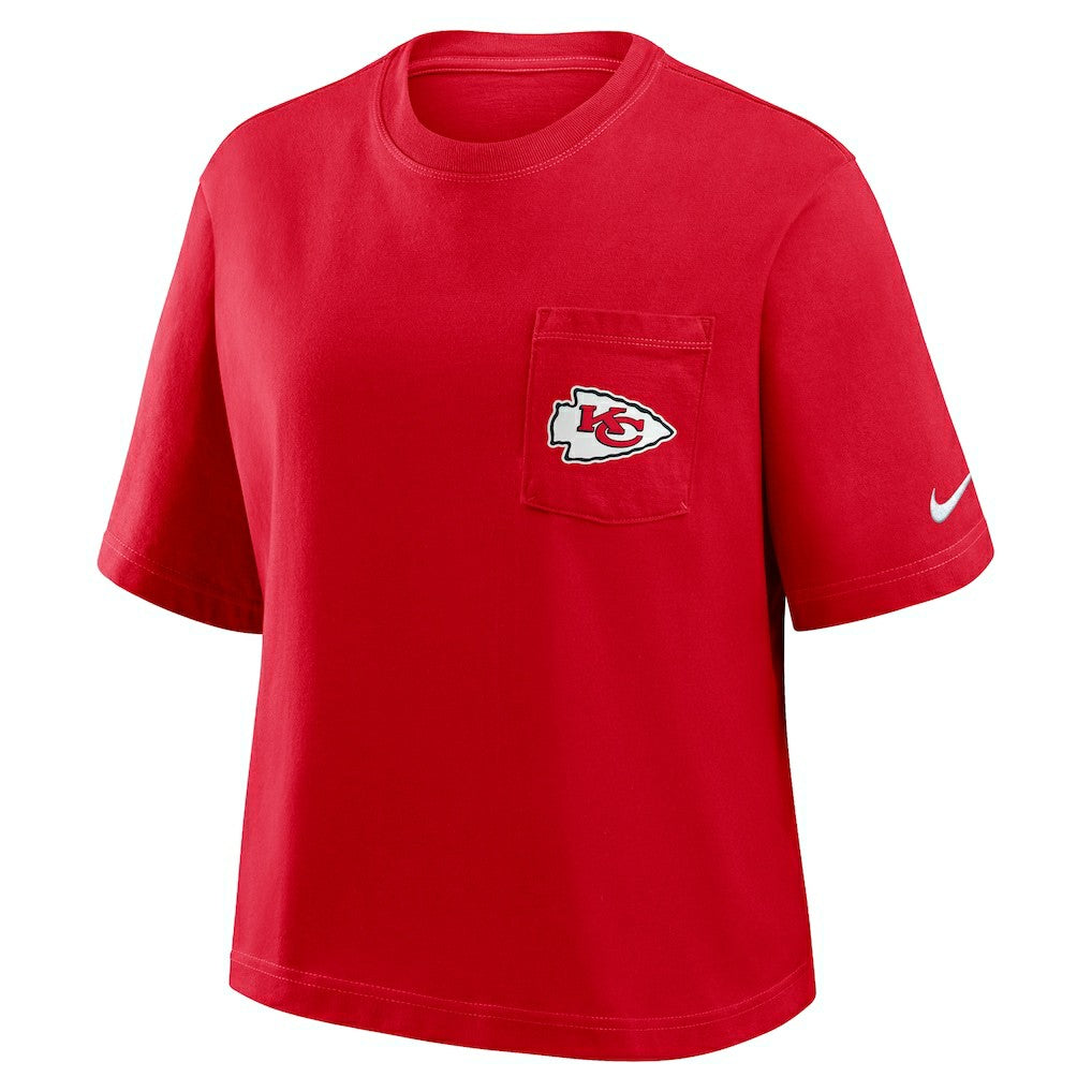 Kansas City Chiefs Women's Rewind Pocket Boxy T-Shirt | NFL Sale