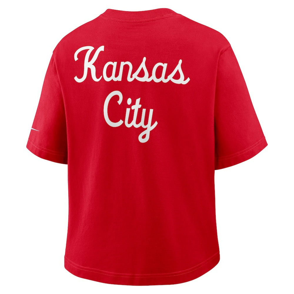 Kansas City Chiefs Women's Rewind Pocket Boxy T-Shirt | NFL Sale