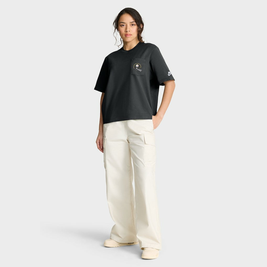 Pittsburgh Steelers Women's Rewind Pocket Boxy T-Shirt | NFL Hot