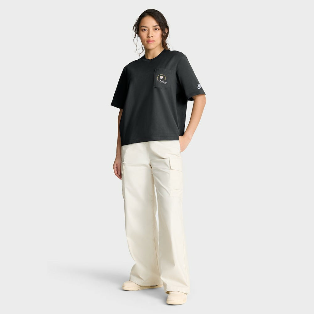 Pittsburgh Steelers Women's Rewind Pocket Boxy T-Shirt | NFL Hot