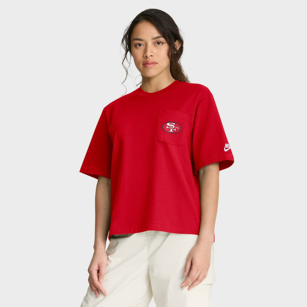 San Francisco 49ers Women's Rewind Pocket Boxy T-Shirt | NFL Sale