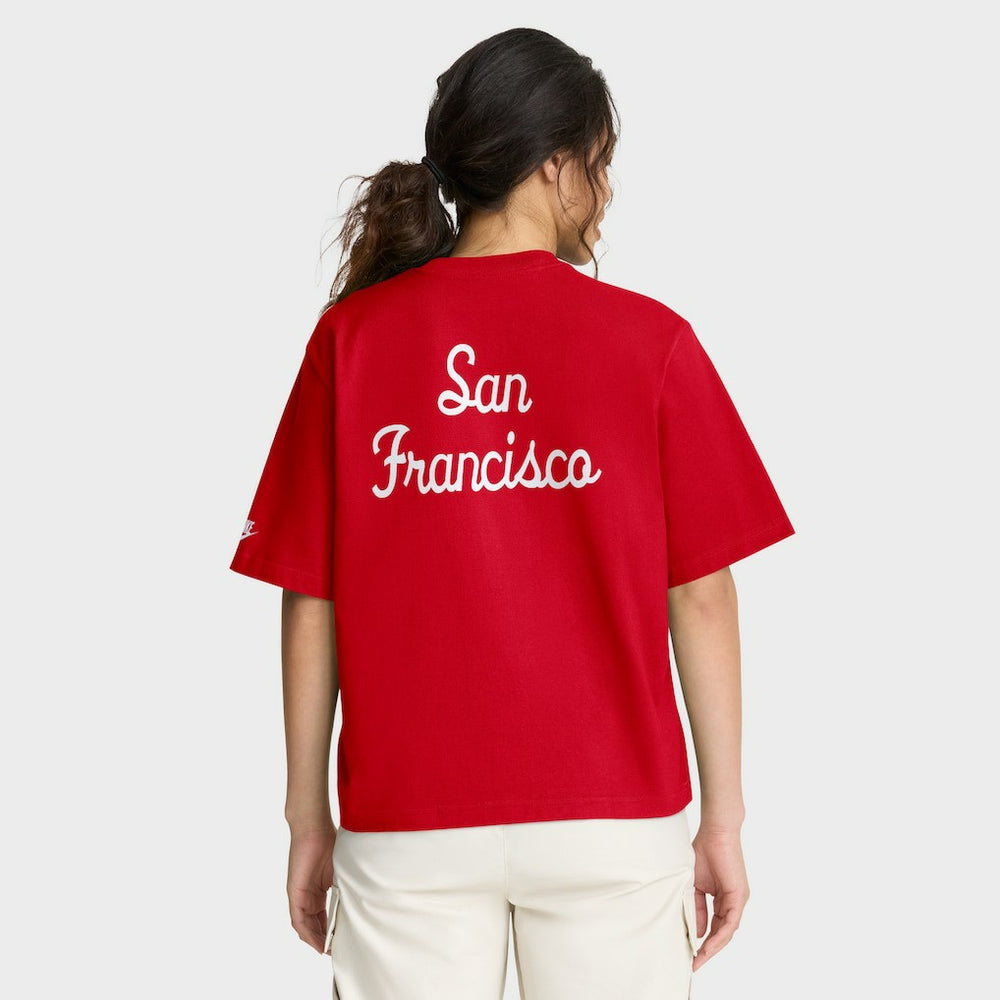 San Francisco 49ers Women's Rewind Pocket Boxy T-Shirt | NFL Sale