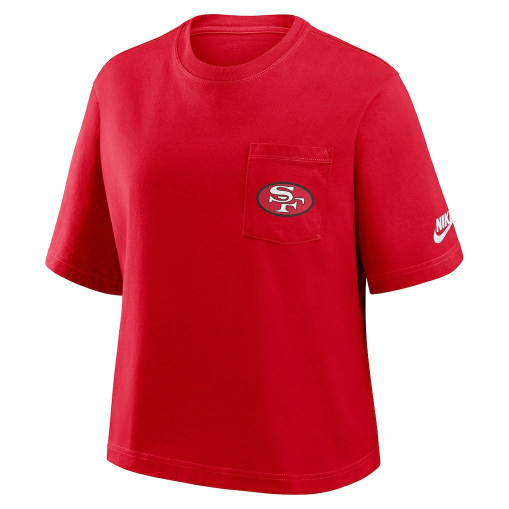San Francisco 49ers Women's Rewind Pocket Boxy T-Shirt | NFL Sale