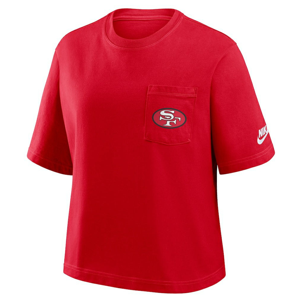 San Francisco 49ers Women's Rewind Pocket Boxy T-Shirt | NFL Sale
