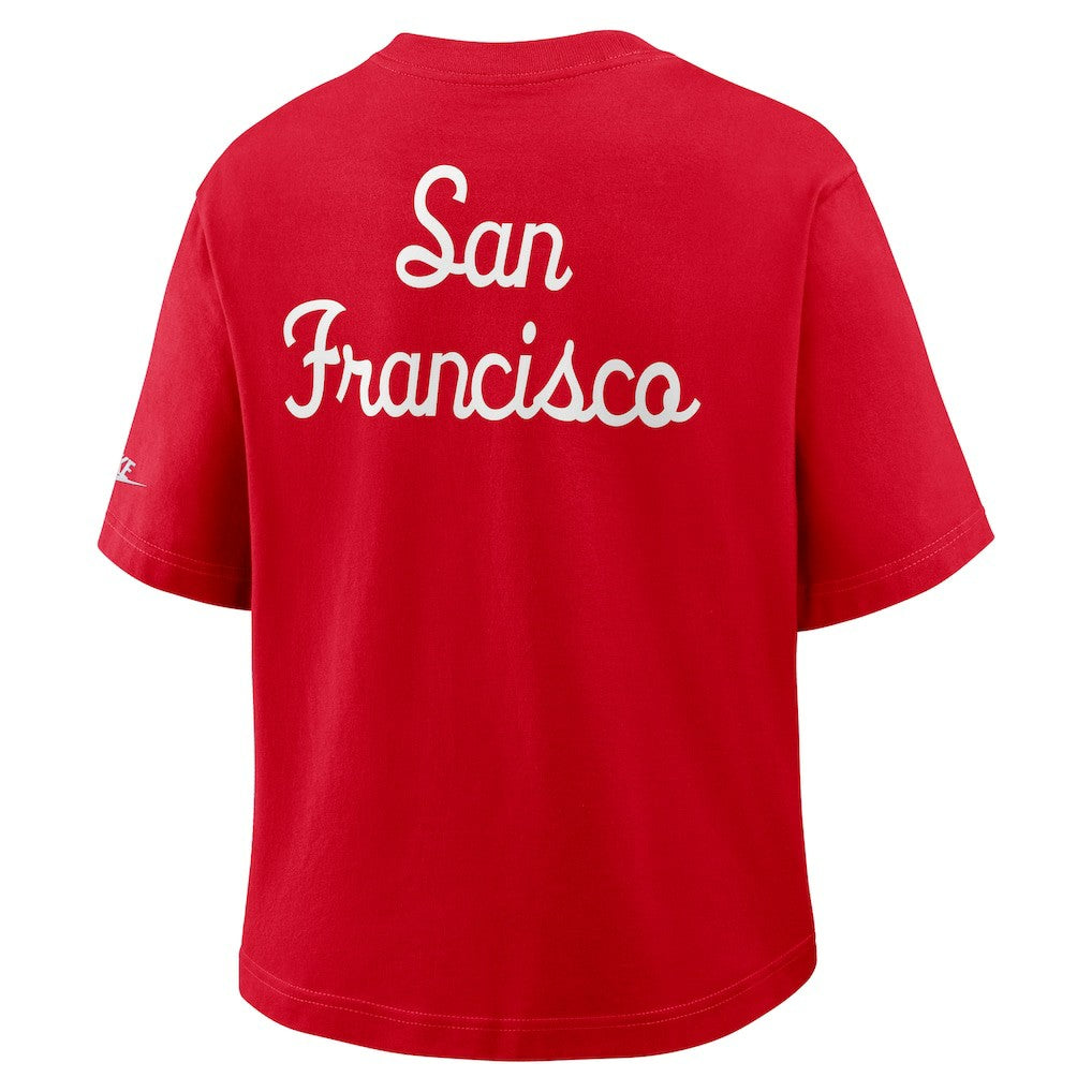 San Francisco 49ers Women's Rewind Pocket Boxy T-Shirt | NFL Sale