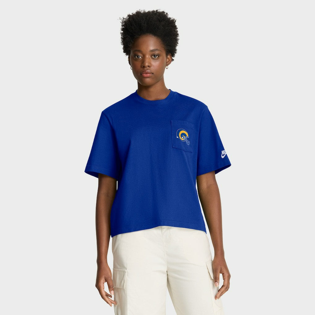 Los Angeles Rams Women's Rewind Pocket Boxy T-Shirt | NFL Online