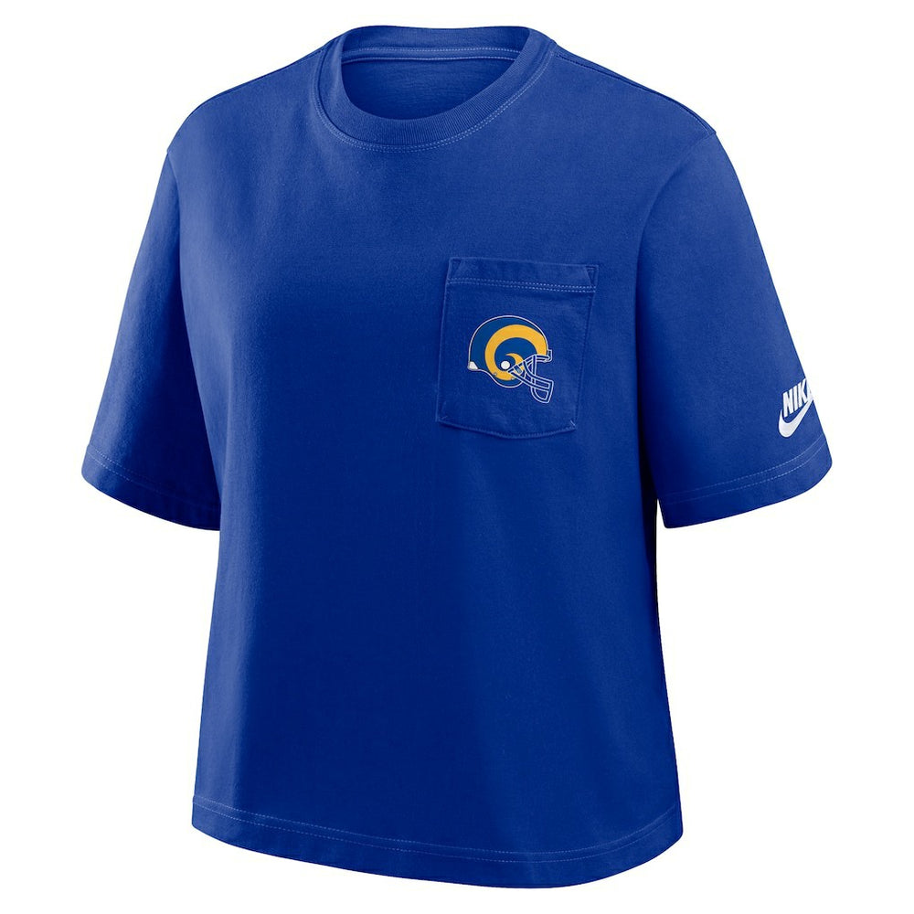 Los Angeles Rams Women's Rewind Pocket Boxy T-Shirt | NFL Online